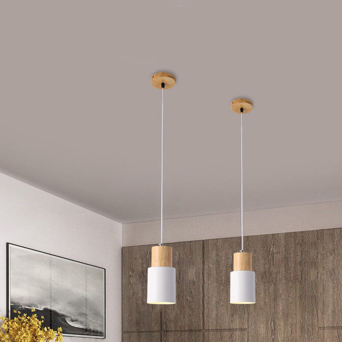 Moderne Hanglamp van Metaal en Hout