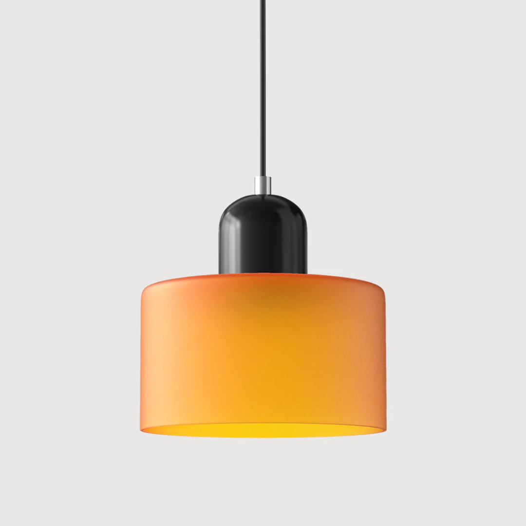 Retro glazen hanglamp Ø15 cm