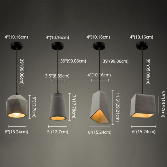 Industriële Cement Hanglamp