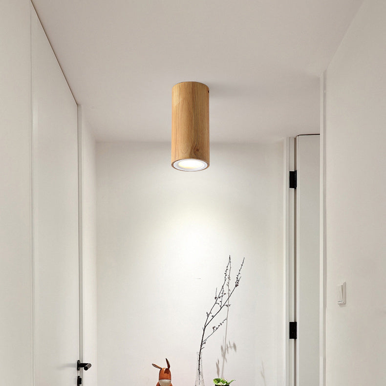 Moderne houten LED plafondlamp