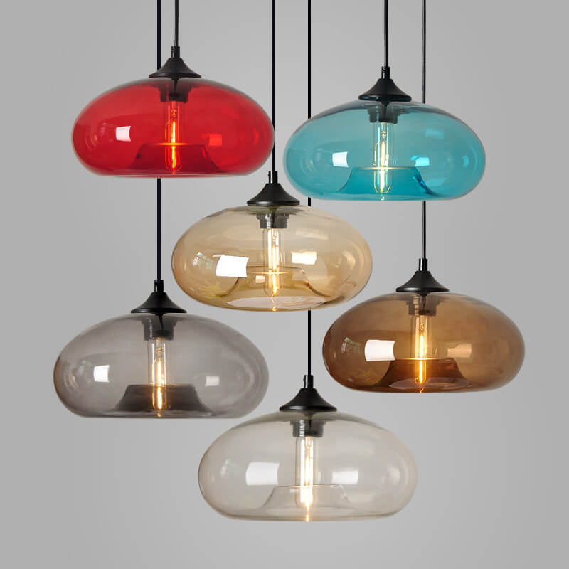 Industriële Glazen Hanglamp Ø28 cm