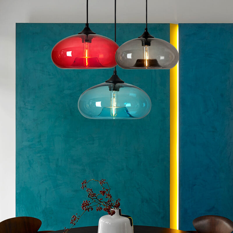 Industriële Glazen Hanglamp Ø28 cm