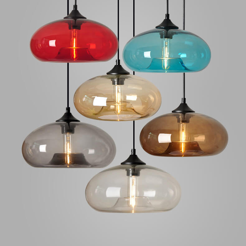 Industriële Glazen Hanglamp Ø28 cm