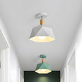 Scandinavische Plafondlamp met Houten Accent
