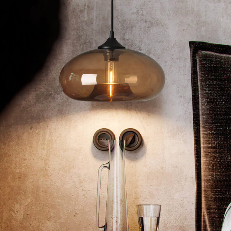 Industriële Glazen Hanglamp Ø28 cm