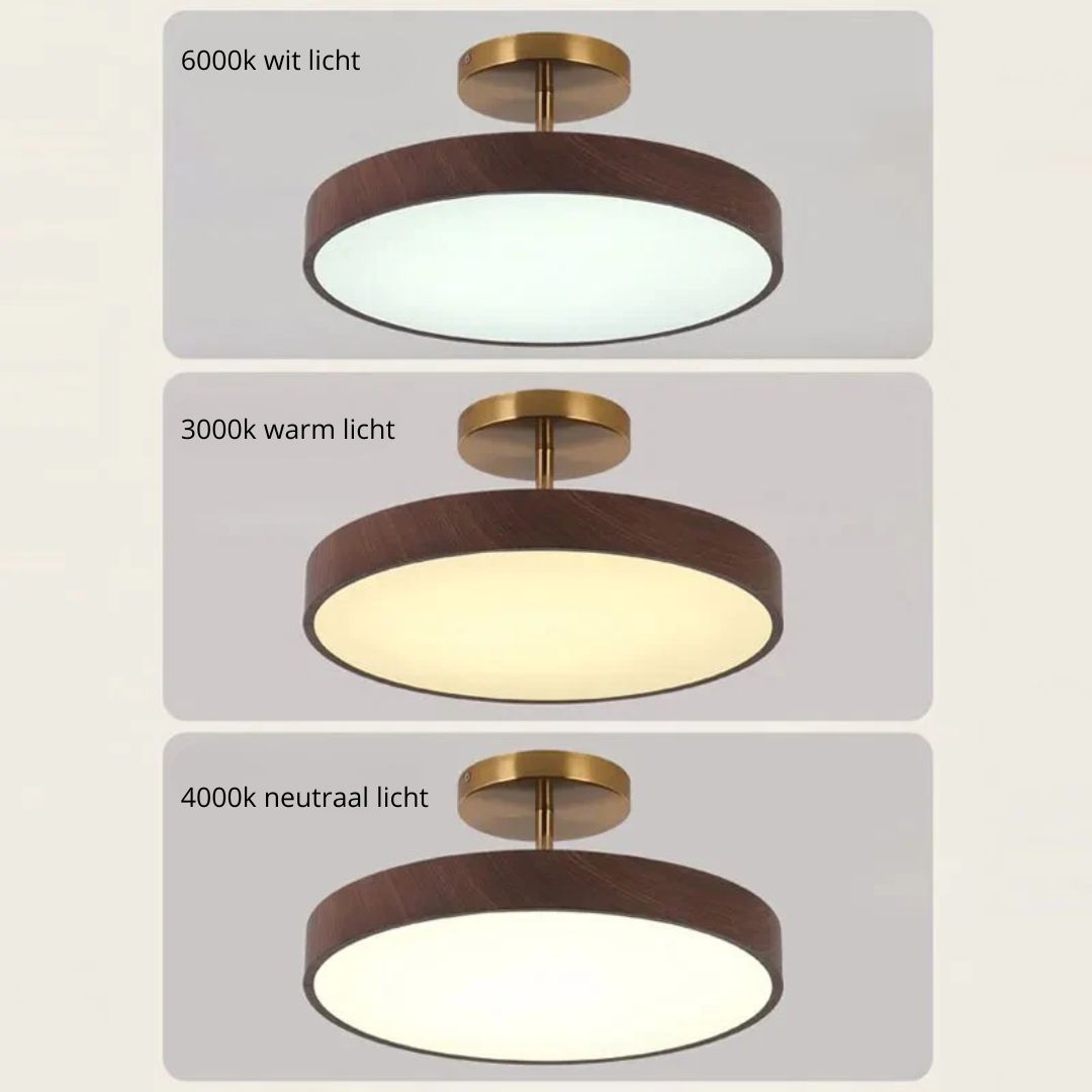 Scandinavische Plafondlamp Houtlook