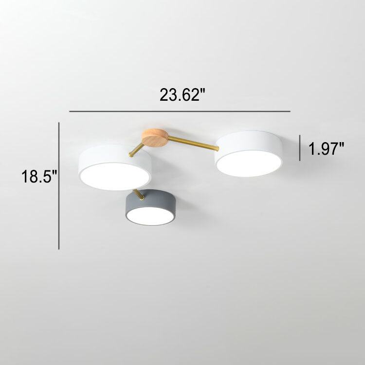 Modulaire LED Plafondlamp Hout en Acryl