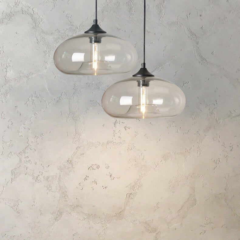 Industriële Glazen Hanglamp Ø28 cm