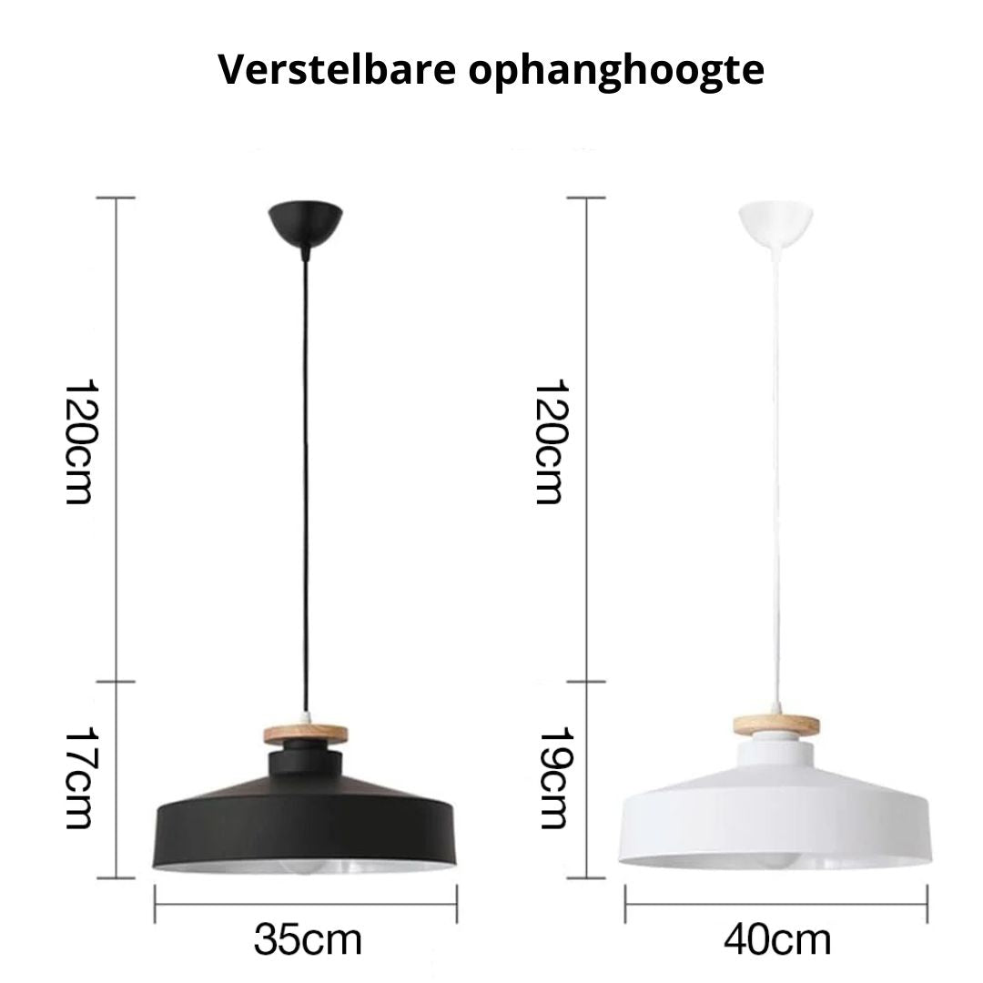 Scandinavische houten hanglamp