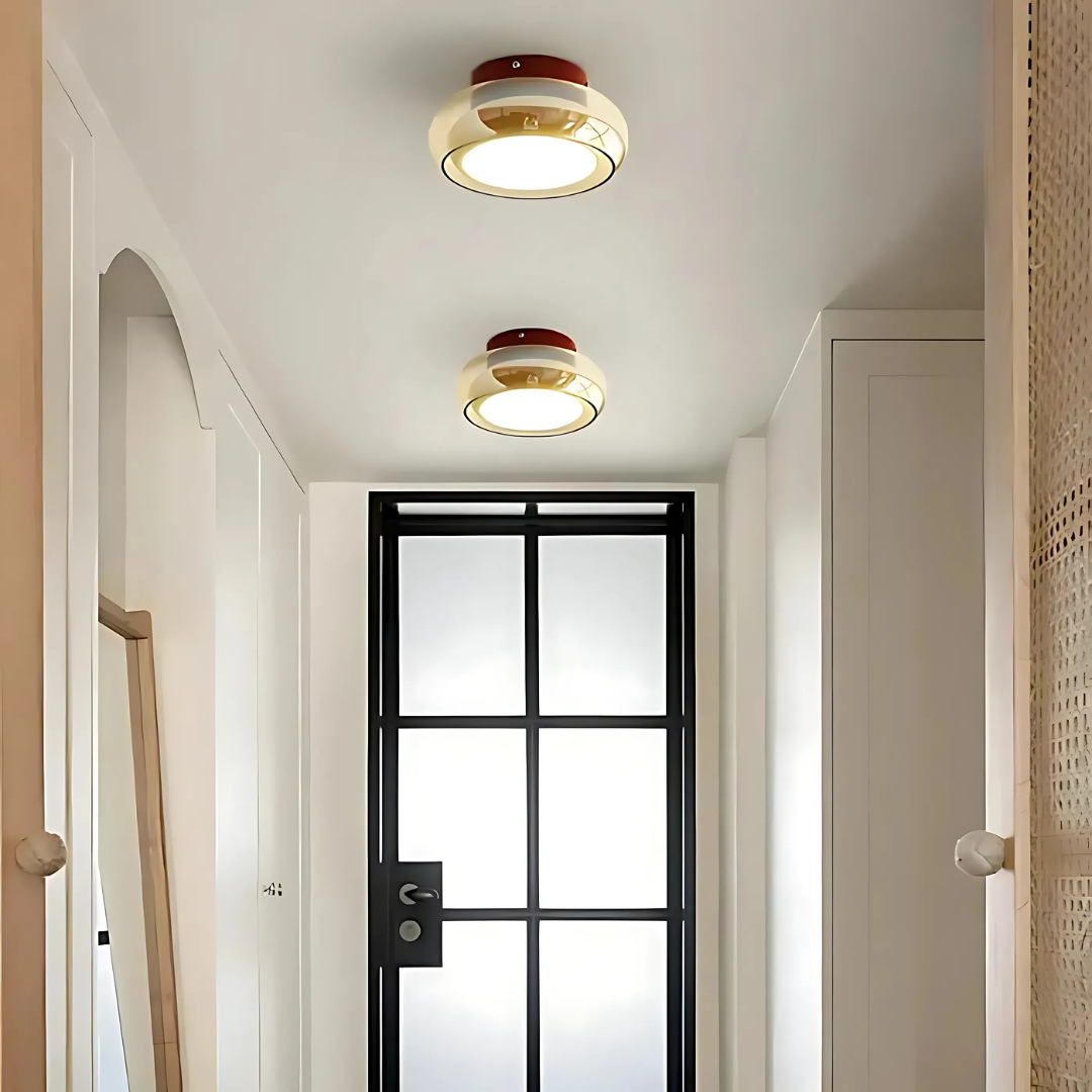 Retro LED Plafondlamp Metaal & Glas