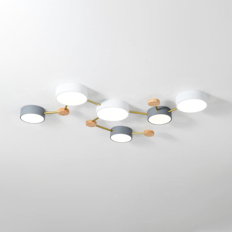 Modulaire LED Plafondlamp Hout en Acryl