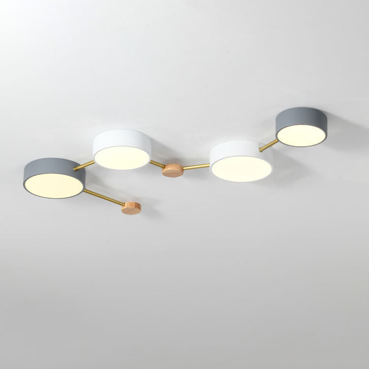 Modulaire LED Plafondlamp Hout en Acryl