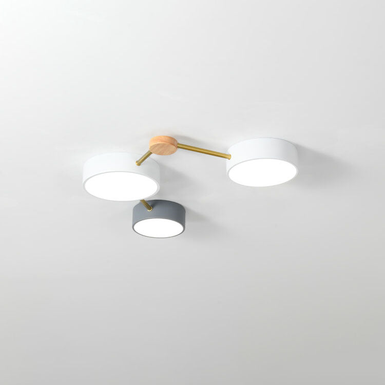 Modulaire LED Plafondlamp Hout en Acryl