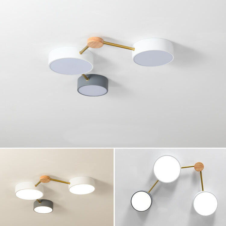 Modulaire LED Plafondlamp Hout en Acryl