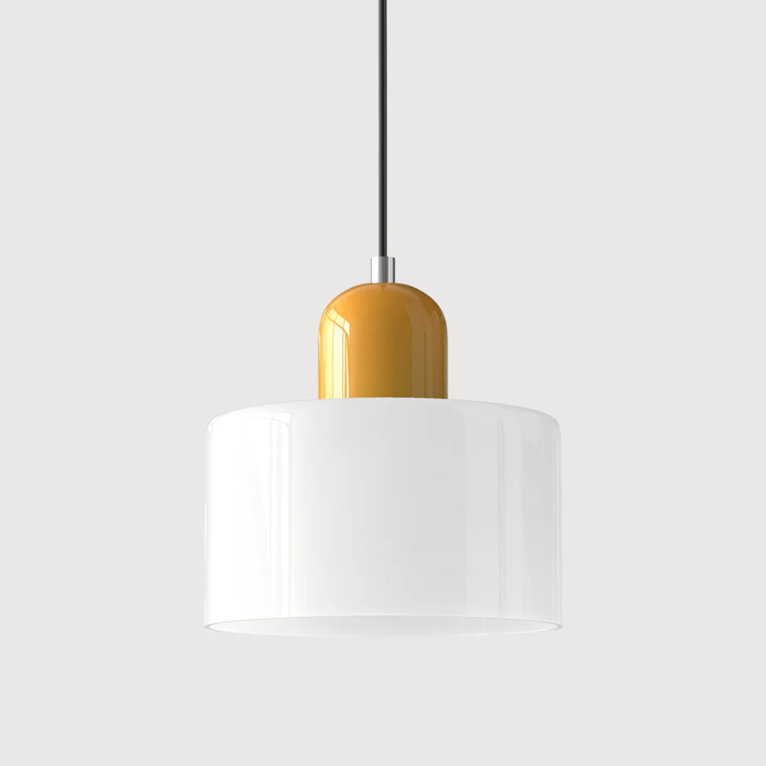 Retro glazen hanglamp Ø15 cm