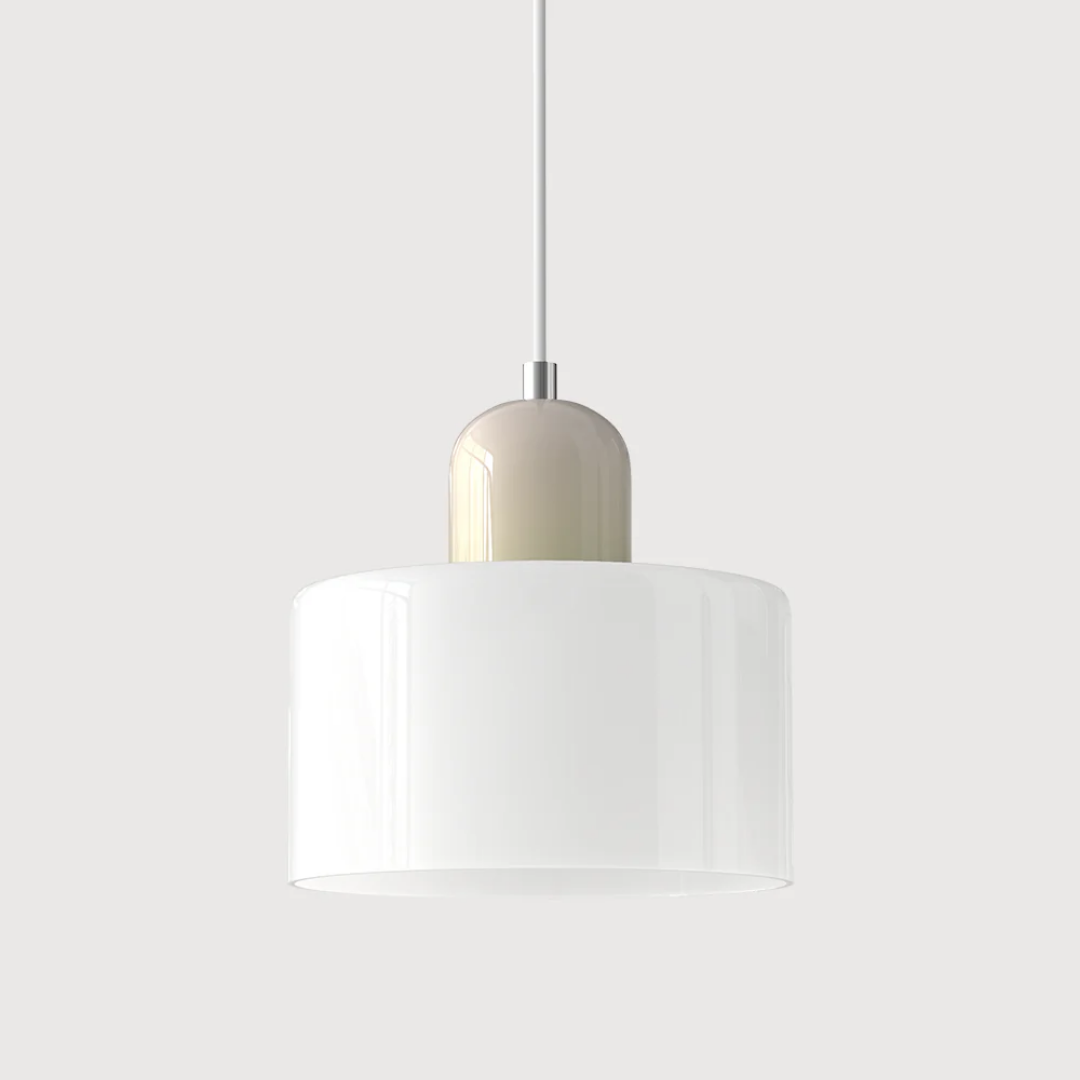 Retro glazen hanglamp Ø15 cm