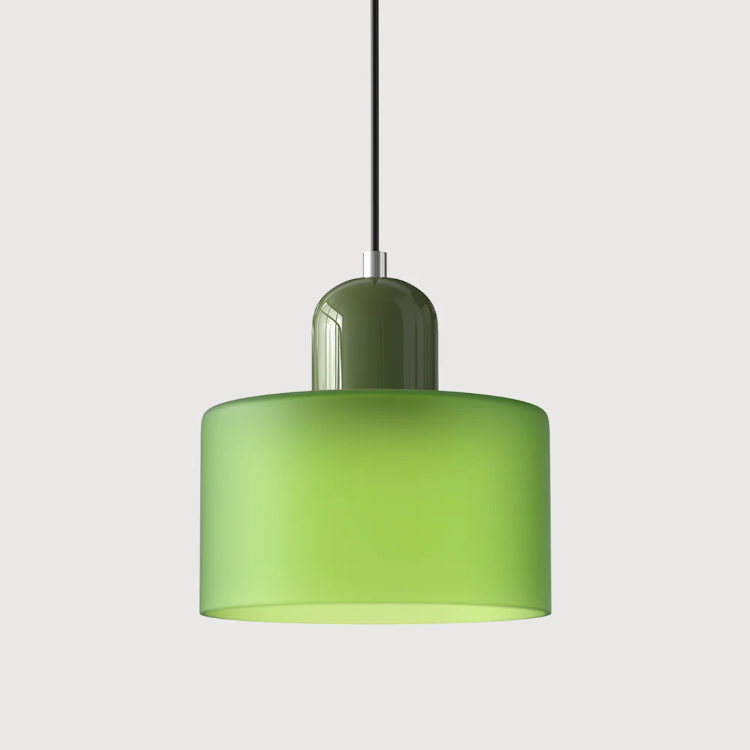 Retro glazen hanglamp Ø15 cm