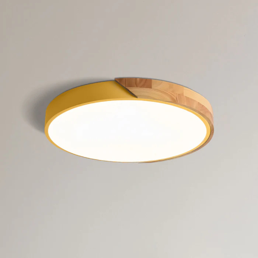 Scandinavische Houten LED Plafondlamp