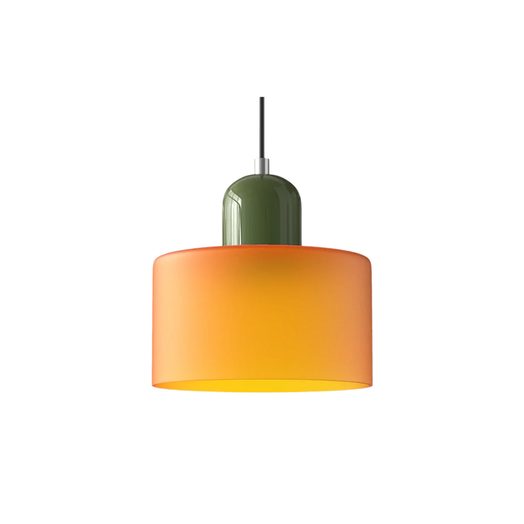 Retro glazen hanglamp Ø15 cm