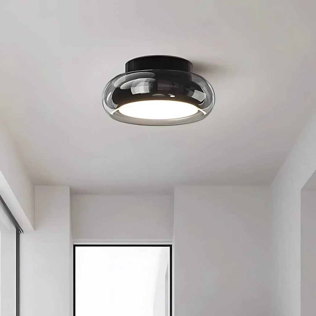 Retro LED Plafondlamp Metaal & Glas
