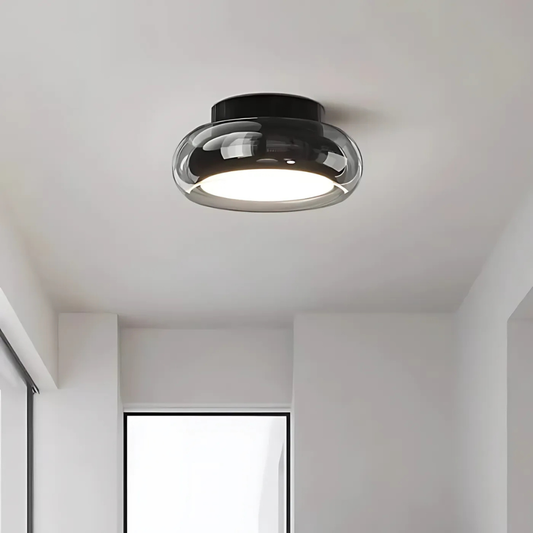 Retro LED Plafondlamp Metaal & Glas