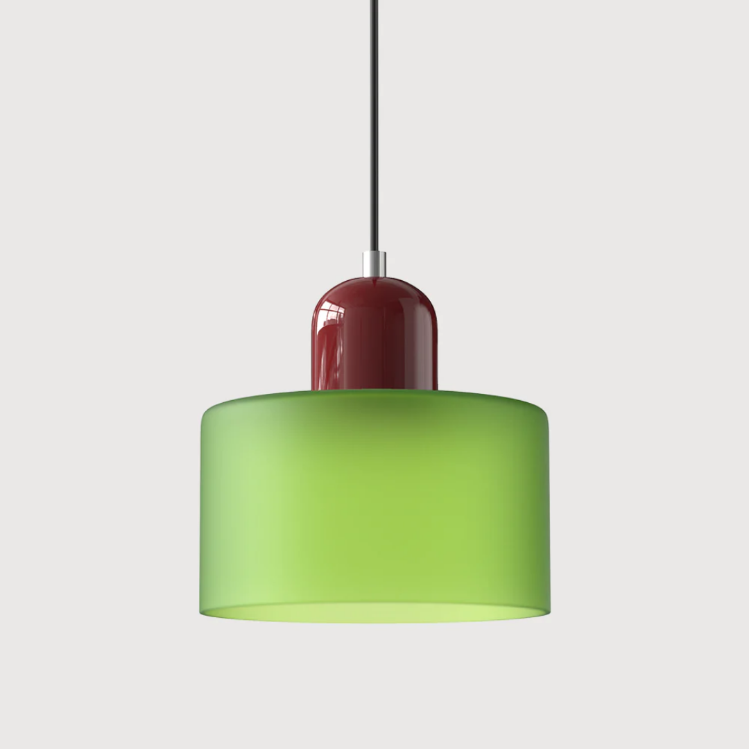 Retro glazen hanglamp Ø15 cm