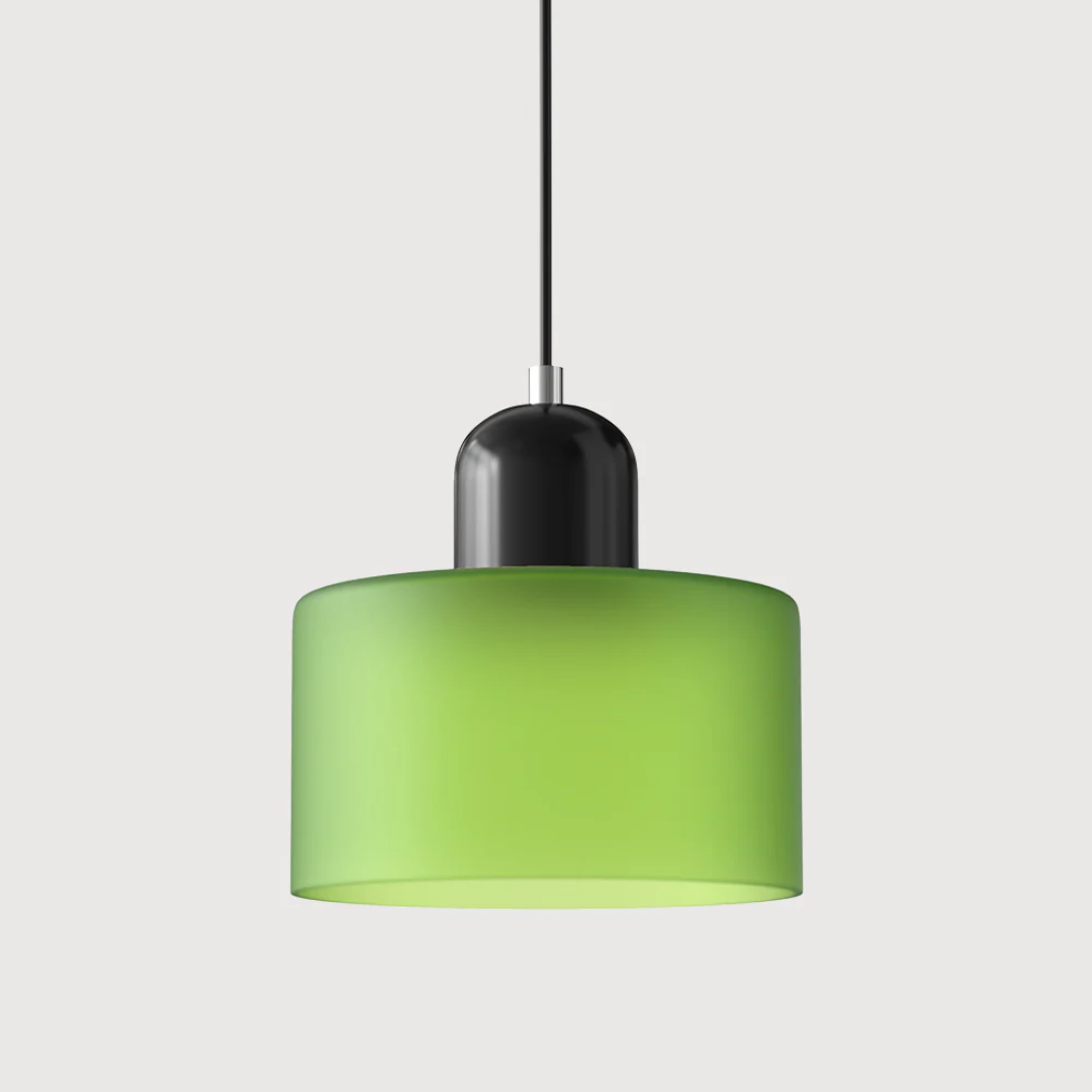 Retro glazen hanglamp Ø15 cm