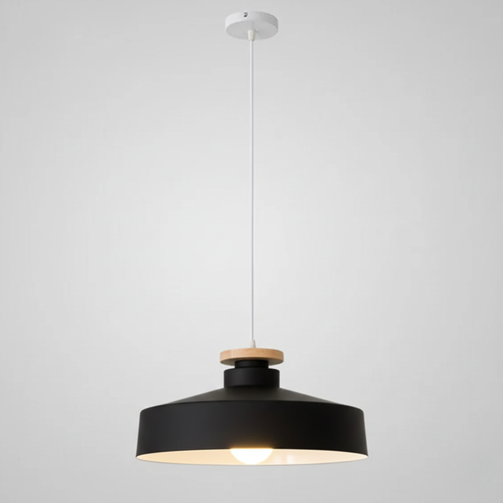 Scandinavische houten hanglamp