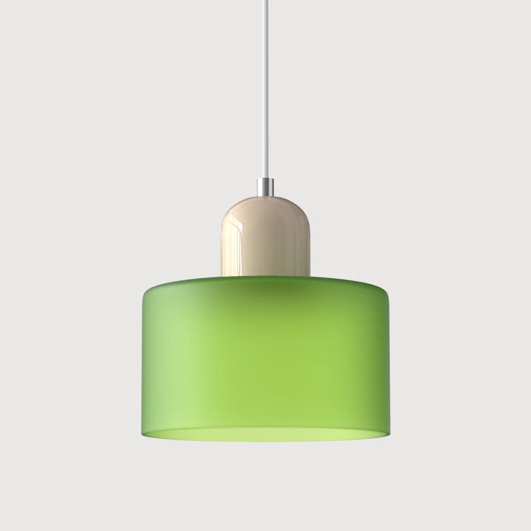 Retro glazen hanglamp Ø15 cm