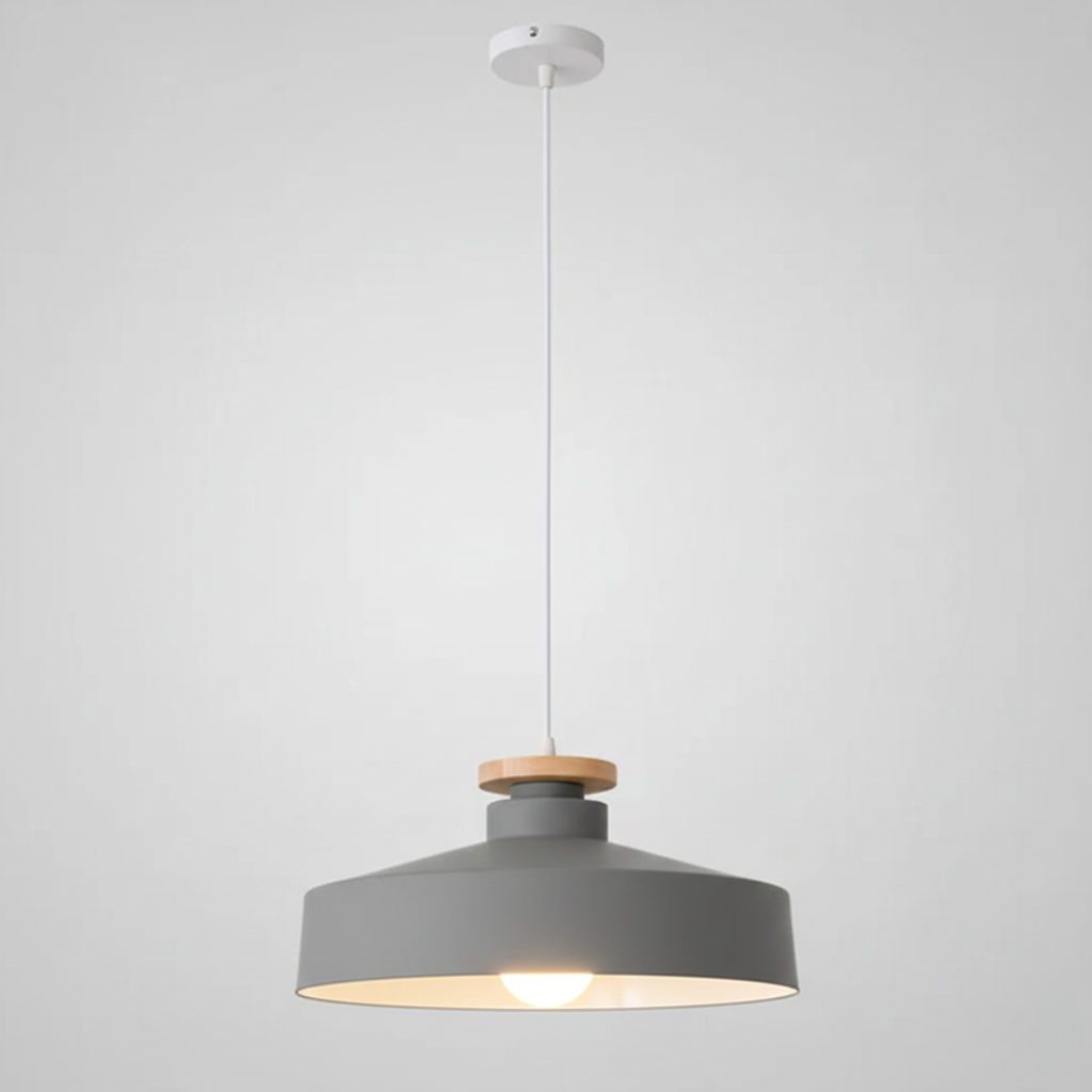 Scandinavische houten hanglamp