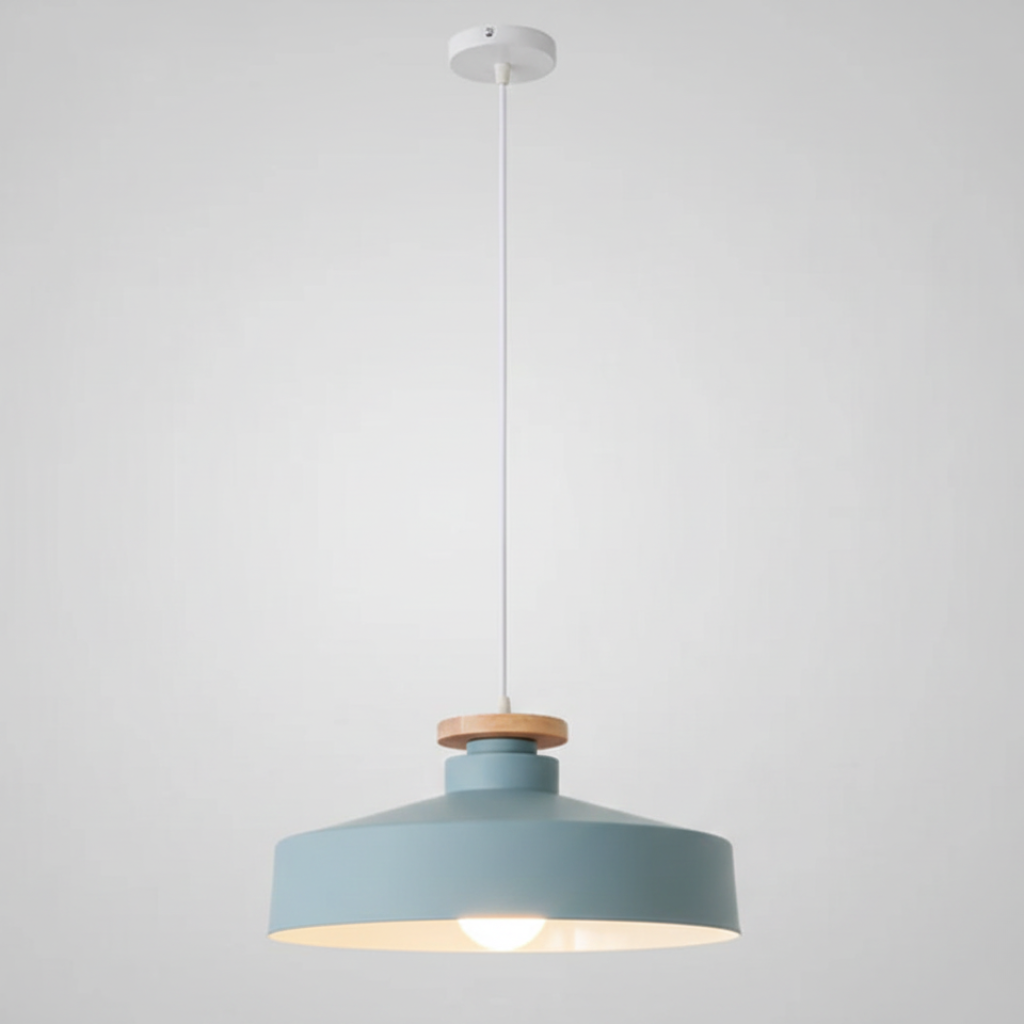 Scandinavische houten hanglamp