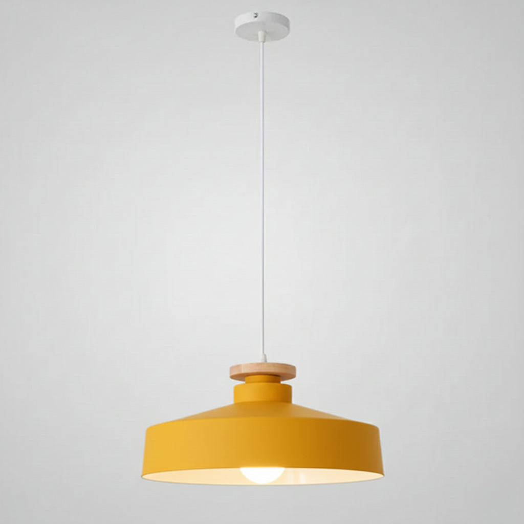 Scandinavische houten hanglamp
