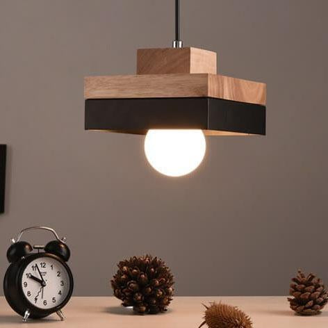 Moderne Hanglamp van Metaal en Hout