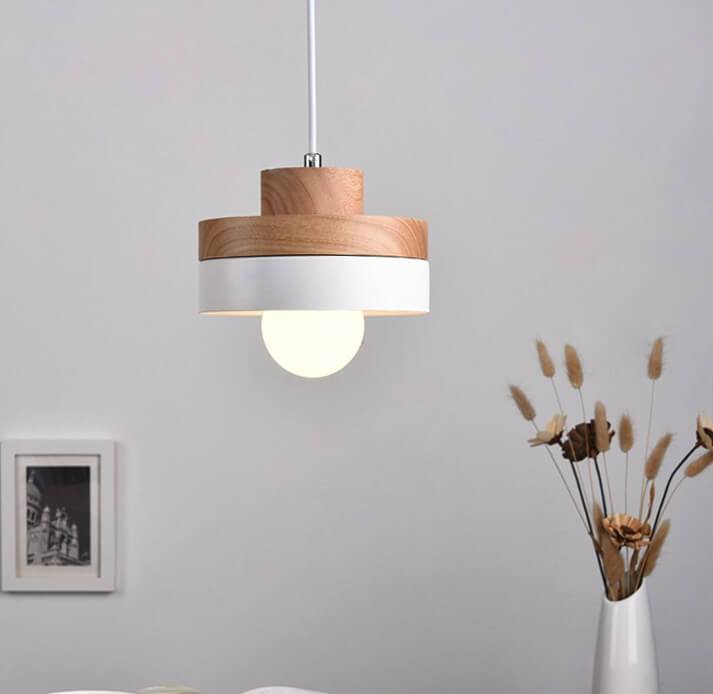 Moderne Hanglamp van Metaal en Hout