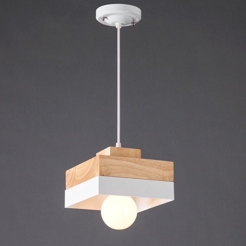 Moderne Hanglamp van Metaal en Hout