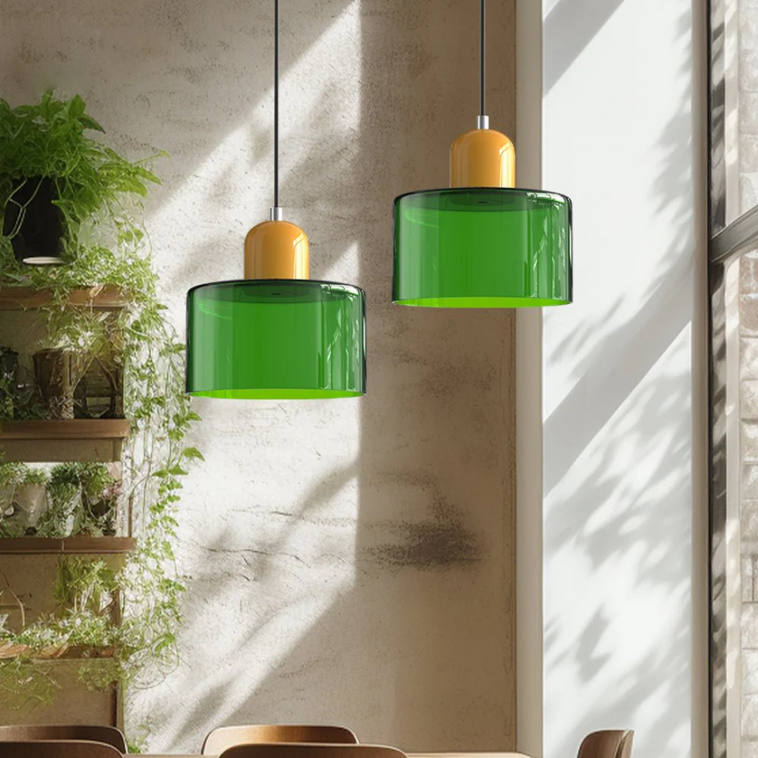 Retro Glazen Hanglamp