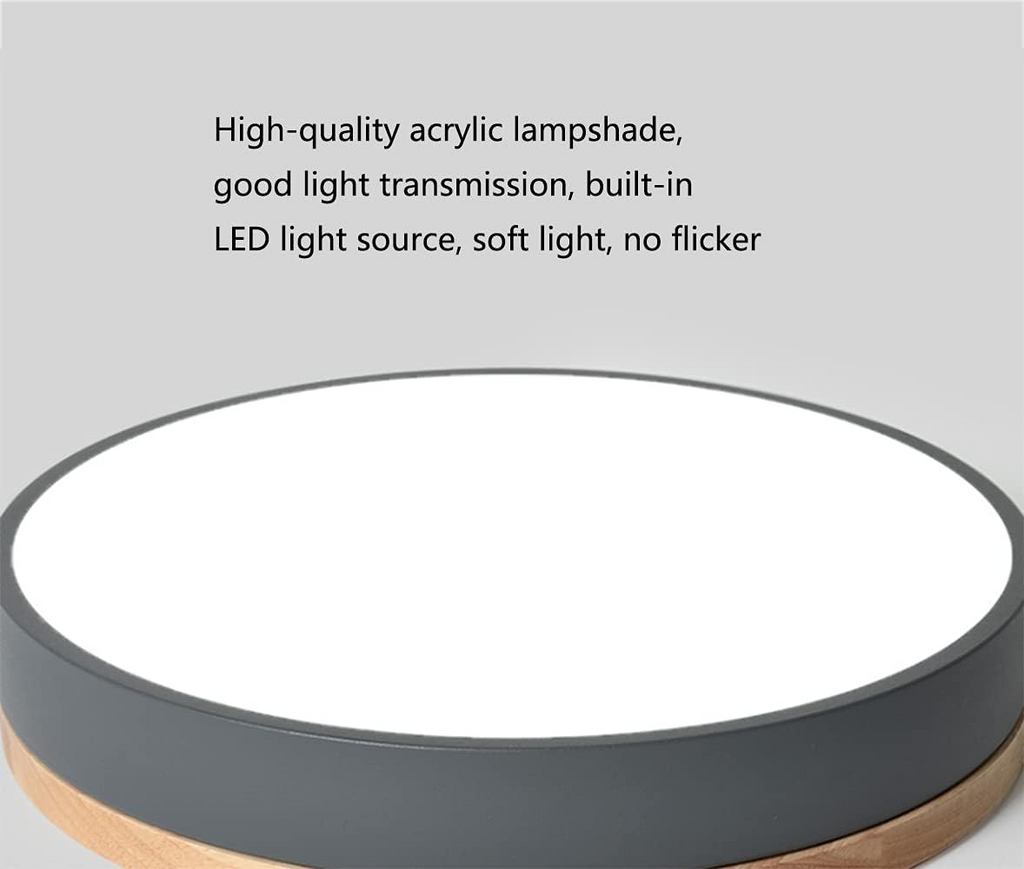 Houten Ronde LED Plafondlamp