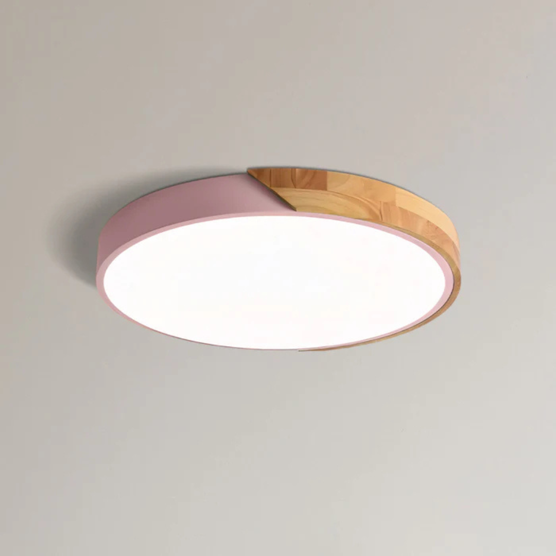 Scandinavische Houten LED Plafondlamp