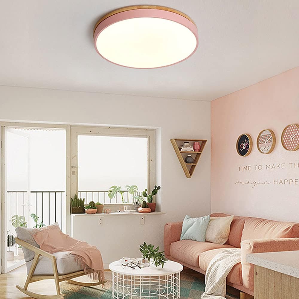 Houten Ronde LED Plafondlamp