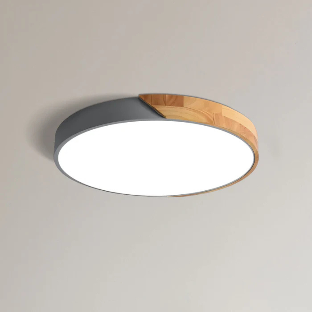 Scandinavische Houten LED Plafondlamp