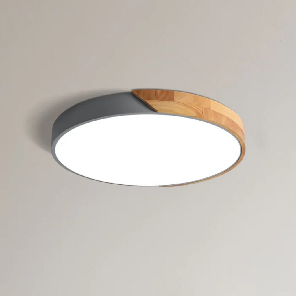 Scandinavische Houten LED Plafondlamp
