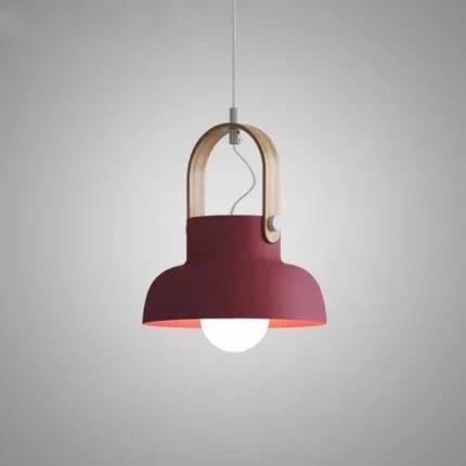 Kleurrijke Moderne Hanglamp Metaal En Hout