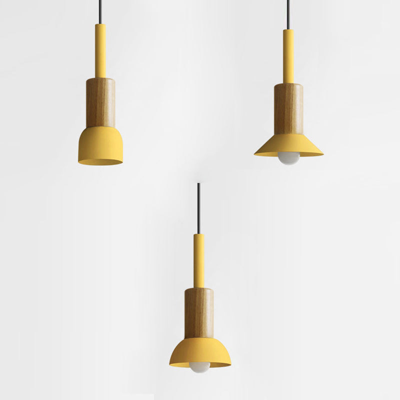 Scandinavische houten hanglamp