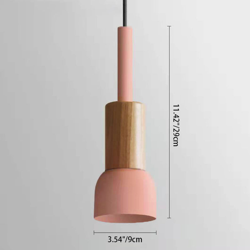Scandinavische houten hanglamp