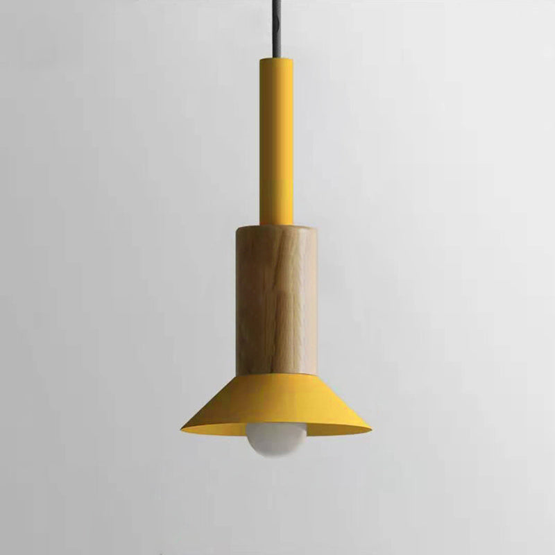 Scandinavische houten hanglamp