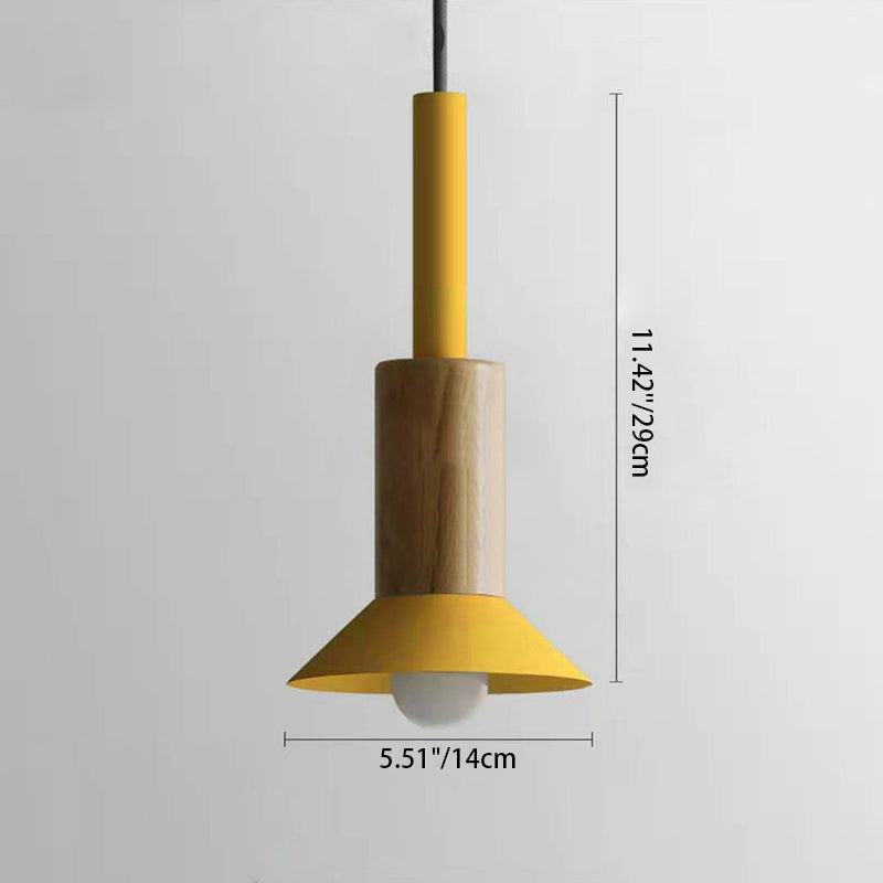 Scandinavische houten hanglamp