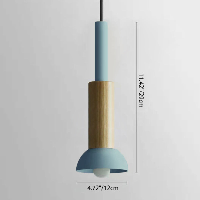Scandinavische houten hanglamp