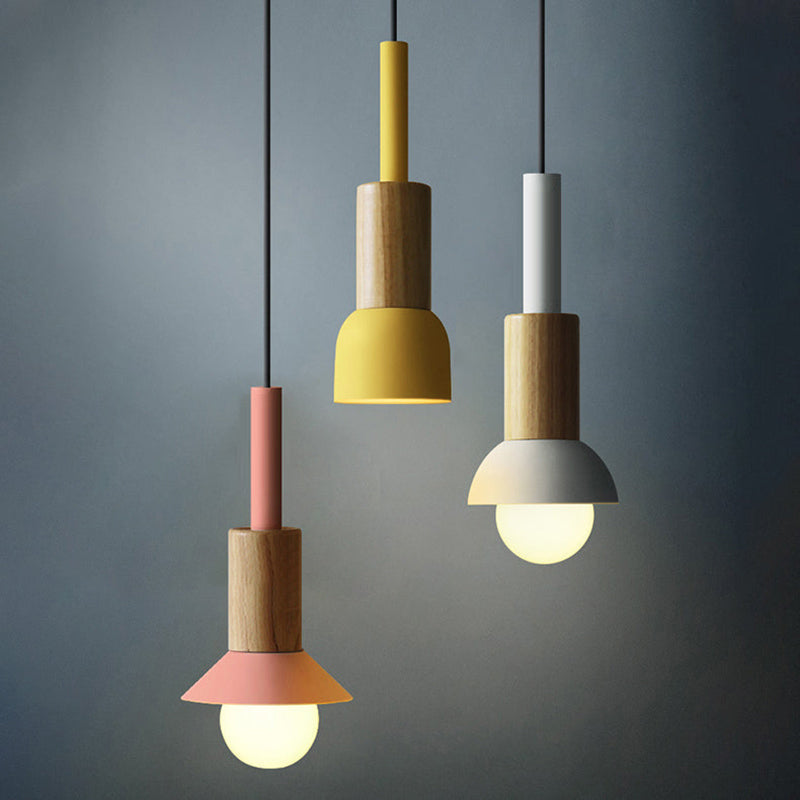 Scandinavische houten hanglamp