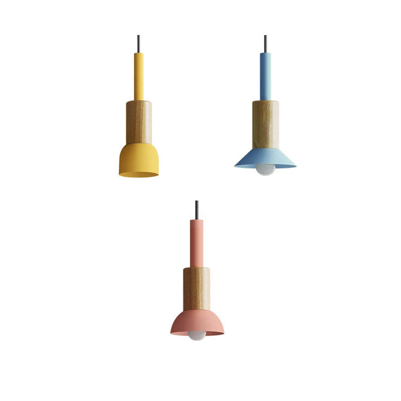 Scandinavische houten hanglamp