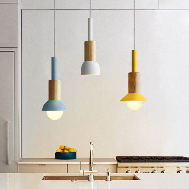 Scandinavische houten hanglamp